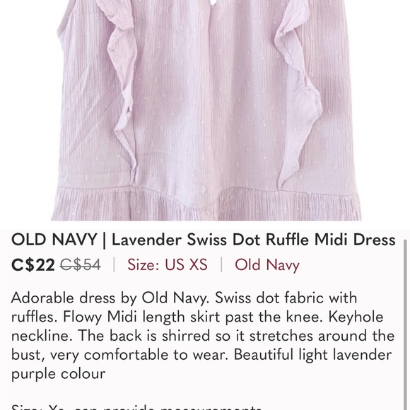 Lavender Swiss Dot Ruffle MIDI Dress - Picture 5 of 5